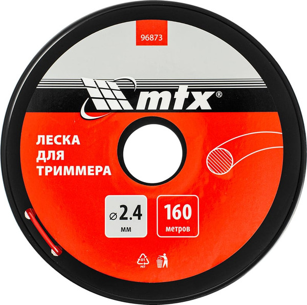 Леска для триммера MTX Круглая 2.4мм / 96873