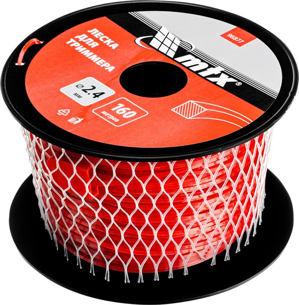 Леска для триммера MTX Квадрат 2.4мм / 96877