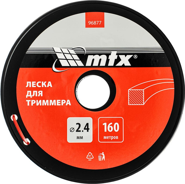 Леска для триммера MTX Квадрат 2.4мм / 96877