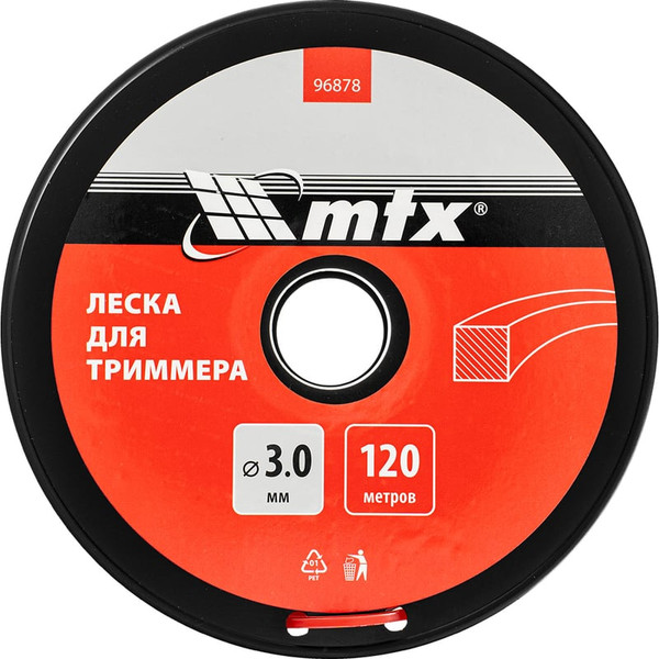 Леска для триммера MTX Квадрат 3мм / 96878