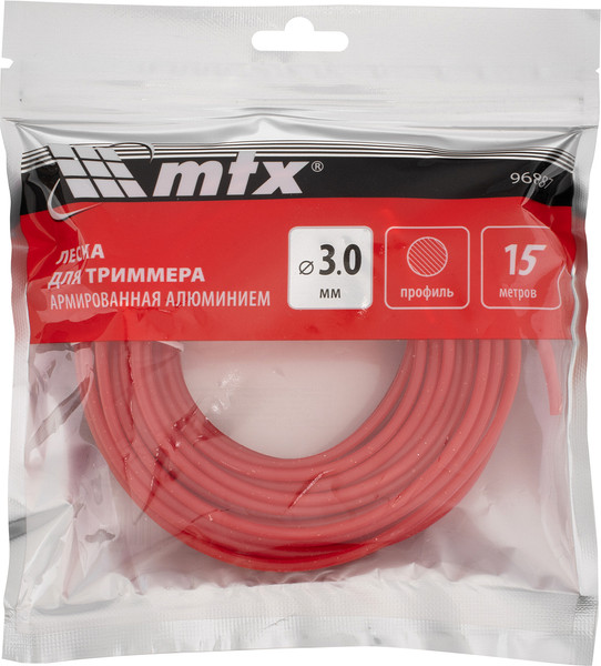Леска для триммера MTX Армированная алюминием круглая 3мм / 96887