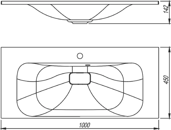 Умывальник Symbolite Фортуна 100x45