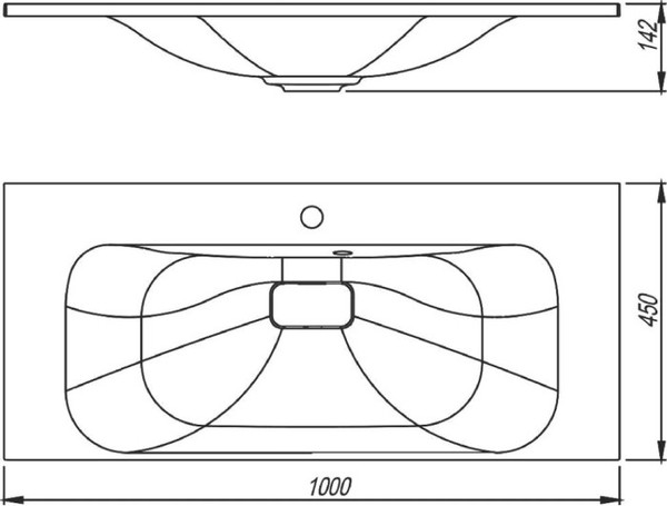 Умывальник Symbolite Фортуна 100x45