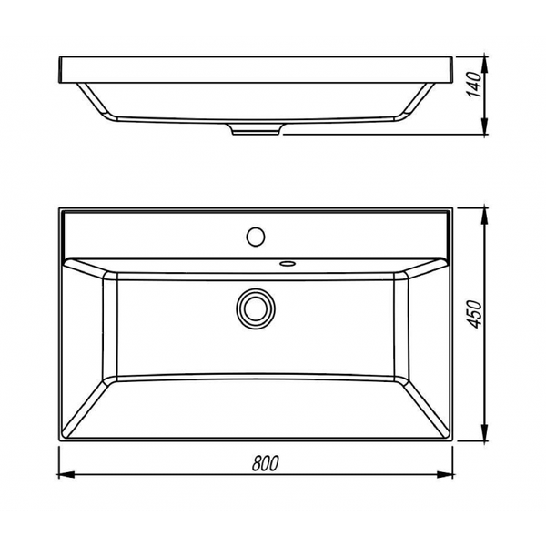 Умывальник Symbolite Asti 80x45