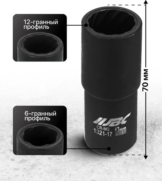 Головка слесарная JBC 1321-17