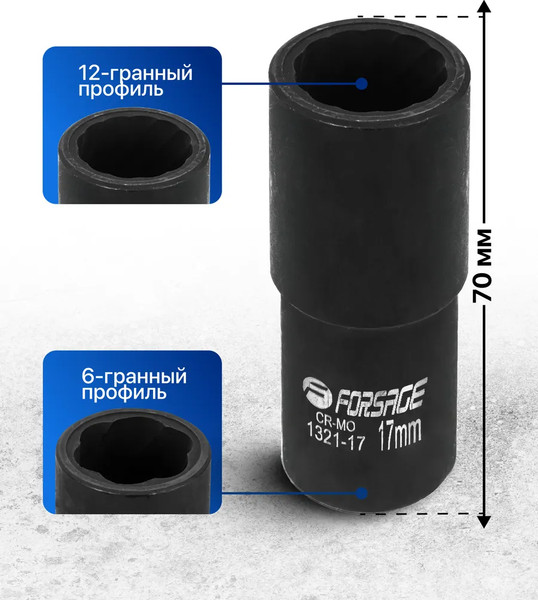 Головка слесарная Forsage F-1321-17
