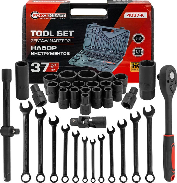 Универсальный набор инструментов ForceKraft FK-4037-K / 65873 - фото