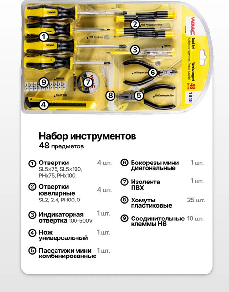 Универсальный набор инструментов WMC Tools WMC-6 / 62616
