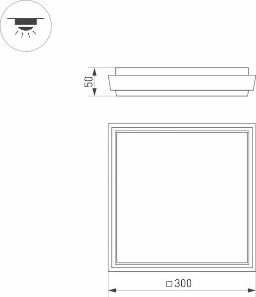 Светильник ЖКХ Arlight LGD-AREA-S300x300-30W Warm3000 GR / 029953