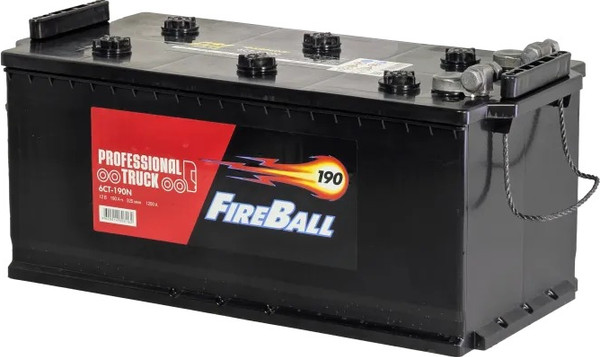 Автомобильный аккумулятор FireBall Рус 1200A Клемма болт 6СТ-190N. - фото
