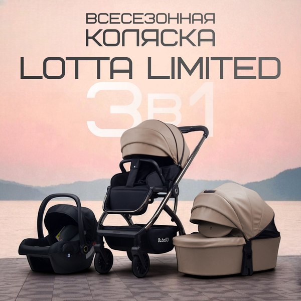 Детская универсальная коляска Bubago Lotta Limited 3в1 / BG LTD-176-1