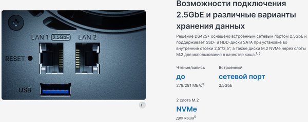 NAS сервер Synology DS425+