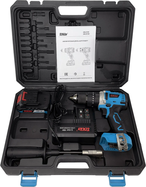 Аккумуляторная дрель-шуруповерт Toua DBLID180