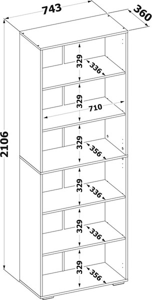 Стеллаж Сокол-Мебель ШУ-352