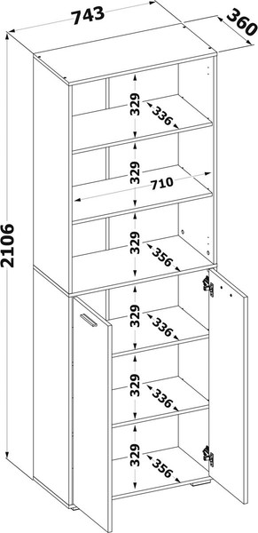 Стеллаж Сокол-Мебель ШУ-353