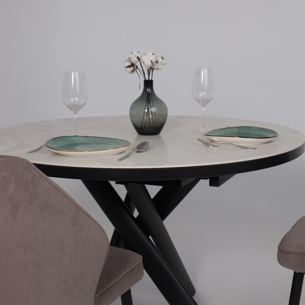 Обеденный стол Мамадома Ronaldo-120 круглый раздвижной 120-160