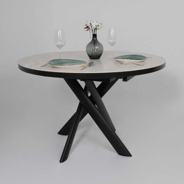 Обеденный стол Мамадома Ronaldo-120 круглый раздвижной 120-160