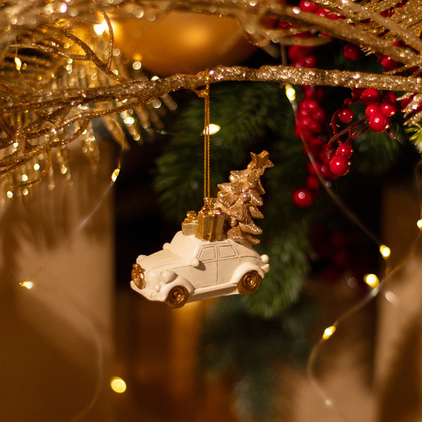 Елочная игрушка Lefard Машина с елкой 162-1320