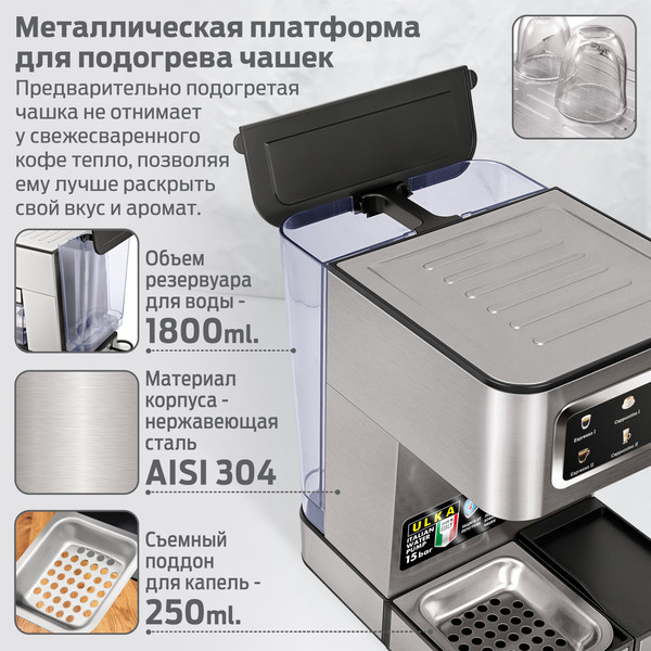 Кофеварка эспрессо Holt HT-CM-011