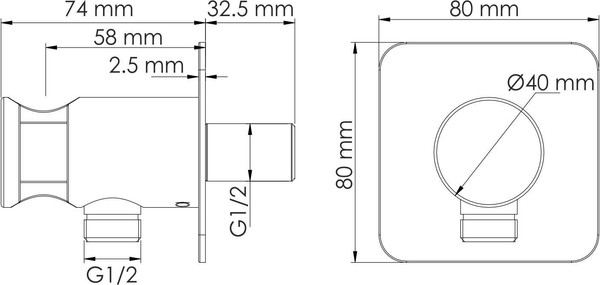 Подключение для душевого шланга Wasserkraft A271