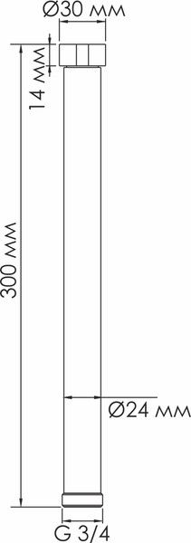 Удлинитель для душевых систем Wasserkraft A341