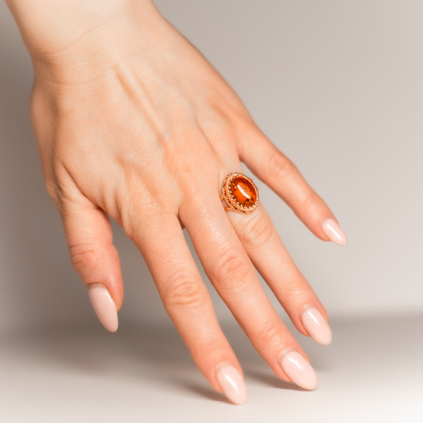 Кольцо Wolves Янтарь 1736