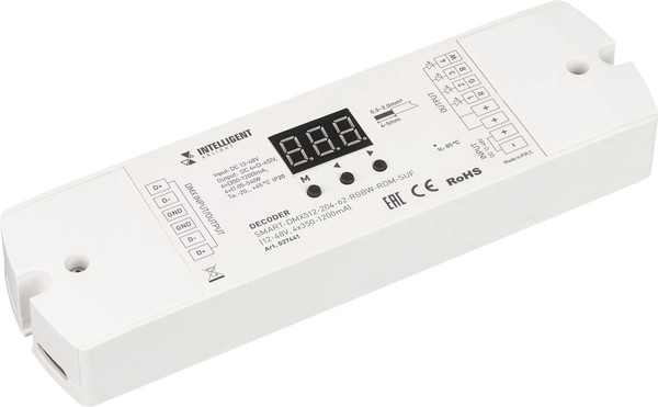 Декодер для светодиодной ленты Arlight Intelligent SMART-DMX512-204-62-RGBW-RDM-SUF / 037441 - фото