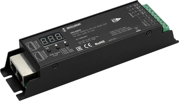 Декодер для светодиодной ленты Arlight Intelligent SMART-DMX512-304-83-RDM-SUF Black / 028444(1) - фото