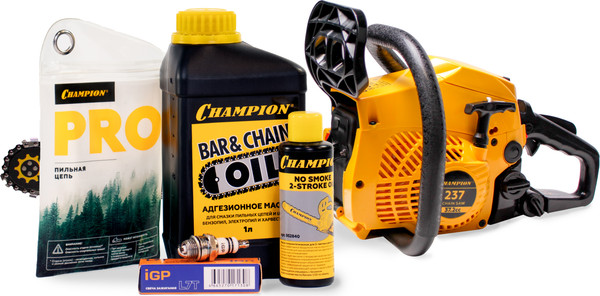 Бензопила цепная Champion A362-18 + подарочный набор