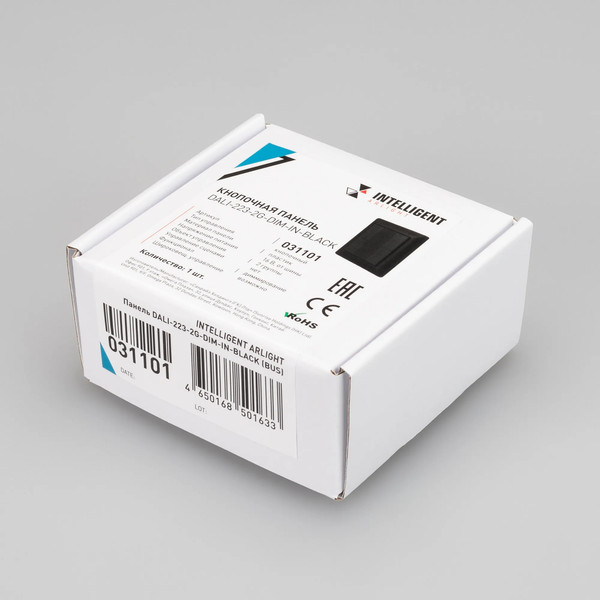 Выключатель Arlight Intelligent DALI-223-2G-DIM-IN-BLACK / 031101