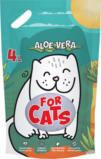 Наполнитель для туалета For Cats Силикагелевый с ароматом алоэ вера / TUZ919 - фото