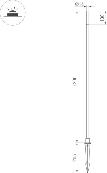 Светильник уличный Arlight KT-CANNA-L1200-1W Warm3000 DG / 034164