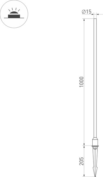 Светильник уличный Arlight KT-CHAMPAGNE-L1000-3W Warm3000 DG / 034167