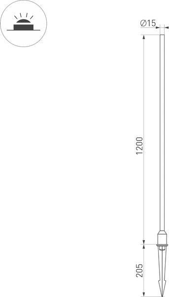 Светильник уличный Arlight KT-CHAMPAGNE-L1200-3W Warm3000 DG / 034168