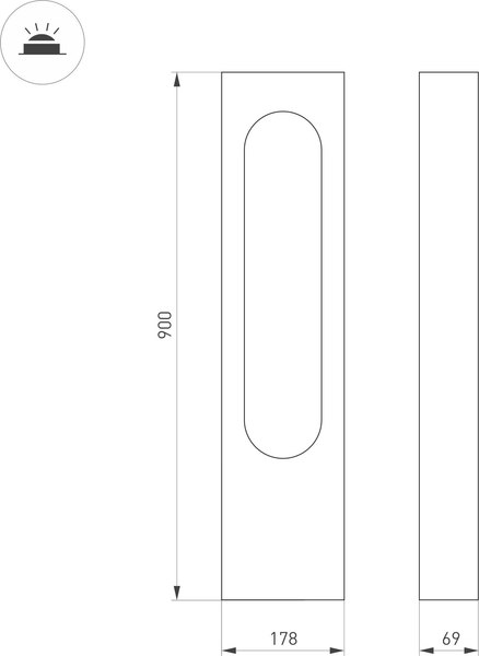 Светильник уличный Arlight LGD-MUSE-BOLL-H900-12W Warm3000 DG / 037523