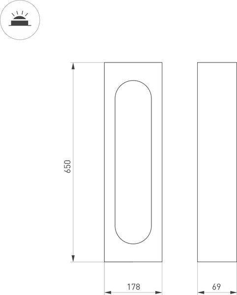 Светильник уличный Arlight LGD-MUSE-BOLL-H650-12W Warm3000 DG / 037524