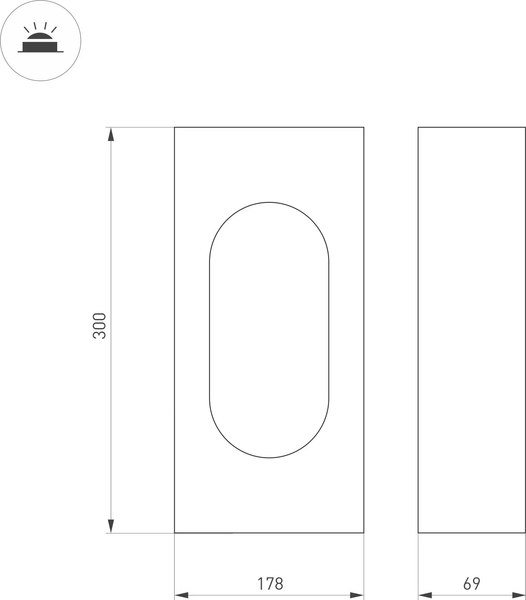 Светильник уличный Arlight LGD-MUSE-BOLL-H300-12W Warm3000 DG / 037525
