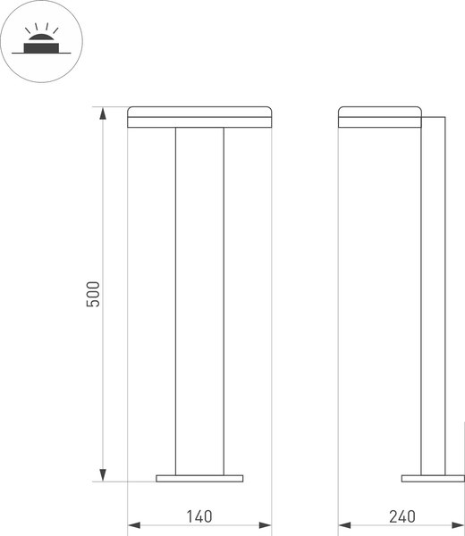 Светильник уличный Arlight LGD-TENT-BOLL-H500-9W Warm3000 GR / 029969