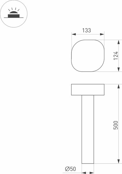 Светильник уличный Arlight LGD-SWAMP-BOLL-H500-7W Warm3000 GR / 029968