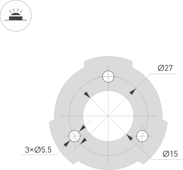 Светильник уличный Arlight LGD-SWAMP-BOLL-H100-7W Warm3000 GR / 030002