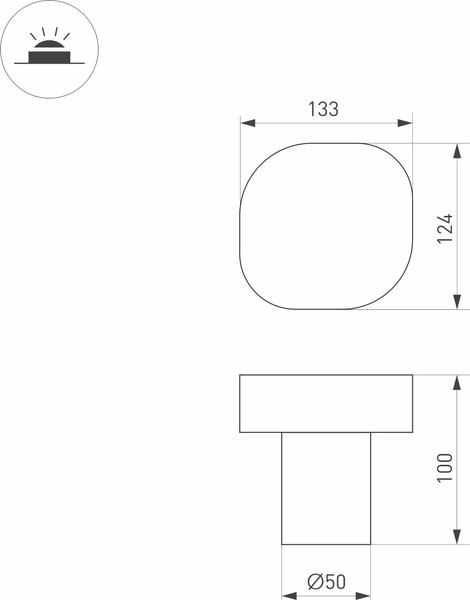 Светильник уличный Arlight LGD-SWAMP-BOLL-H100-7W Warm3000 GR / 030002
