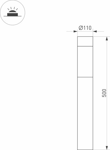 Светильник уличный Arlight LGD-STEM-BOLL-H500-10W Warm3000 GR / 029966