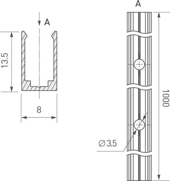 Профиль для светодиодной ленты Arlight ARL-MOONLIGHT-1206-1000 ANOD / 029828