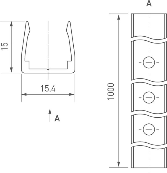 Профиль для светодиодной ленты Arlight ARL-MOONLIGHT-1213-1000 CLEAR / 032577