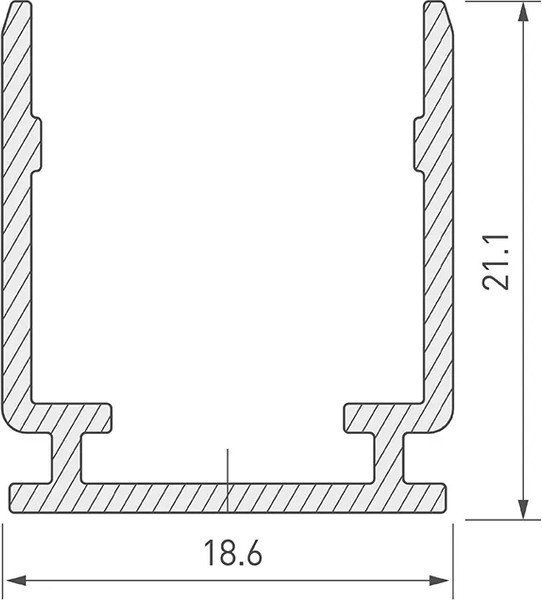 Профиль для светодиодной ленты Arlight MOONLIGHT-TOP-16x16-1000 / 047177