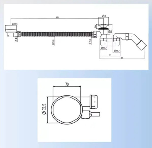 Сифон Vieir VRQ90-D