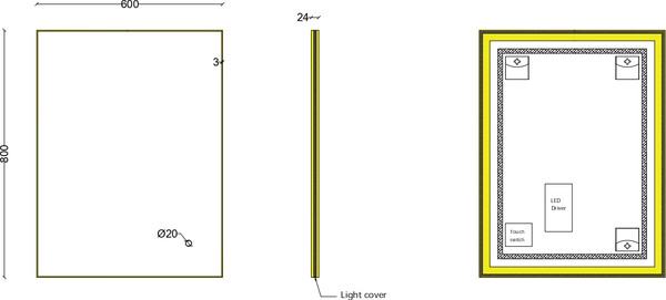 Зеркало Roxen Frida 510215-60