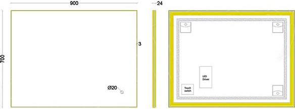 Зеркало Roxen Frida 510215-90