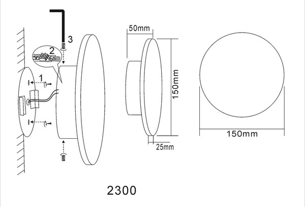 Бра уличное Kinklight Затмение 2300.19