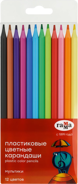 Набор цветных карандашей ГАММА Мультики / 251220211 - фото